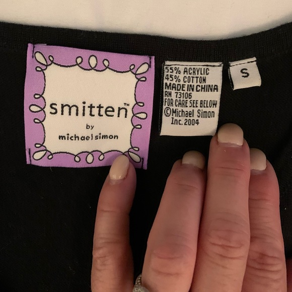 Smitten by Michael Simon heart sweater….EUC! - Picture 6 of 7